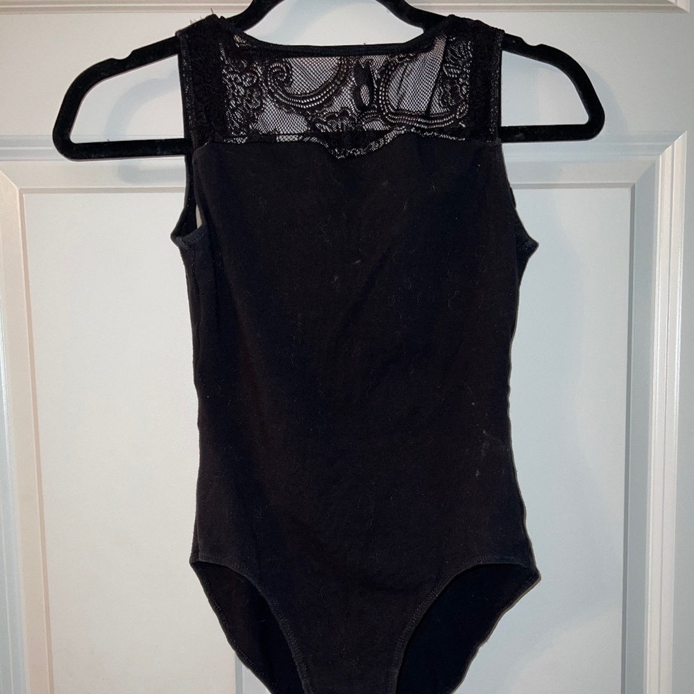 Black Backless Leotard